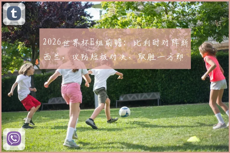 2026世界杯E组前瞻：比利时对阵新西兰，攻防短板对决，取胜一方即占出线先机