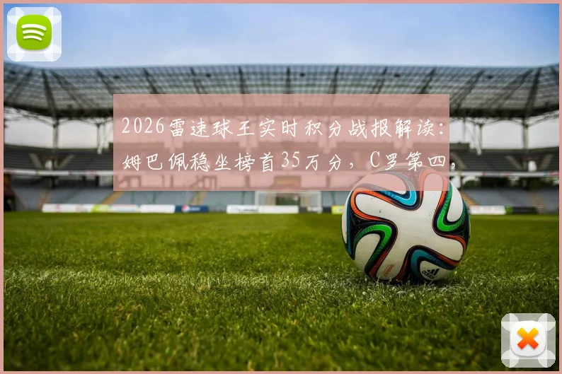 2026雷速球王实时积分战报解读：姆巴佩稳坐榜首35万分，C罗第四，附球员得分规则与观赛指南